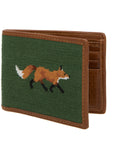 Smathers & Branson Fox and Hound Needlepoint Bi-fold Wallet