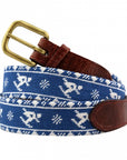 Smathers & Branson Skier Fairisle Needlepoint Belt