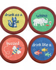 Smathers & Branson Cocktail Critters Needlepoint Coaster Set