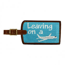 Smathers & Branson Leaving on a Plane Needlepoint Luggage Tag