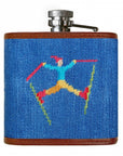 Smathers & Branson Ski Tricks Needlepoint Hip Flask