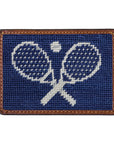 Smathers & Branson Crossed Racquets Needlepoint Card Wallet