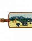 Smathers & Branson Safari Needlepoint Luggage Tag