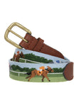 Glaze & Gordon 'The Going Is Good' Racing Needlepoint Belt