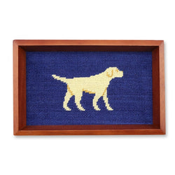 Smathers & Branson Yellow Labrador Needlepoint Valet Tray