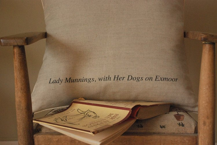 Munnings "Lady Munnings on a Grey" Large Square Cushion