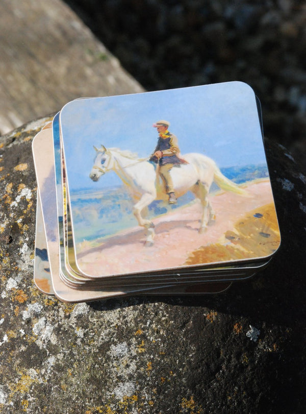 Munnings "Shrimp on a White Welsh Pony" Coaster