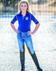 Goode Rider Kids Girls Horsebit Denim Breeches