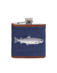 Glaze & Gordon Salmon Needlepoint Hip Flask - 15% of sales go to the Atlantic Salmon Trust