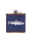 Glaze & Gordon Salmon Needlepoint Hip Flask - 15% of sales go to the Atlantic Salmon Trust