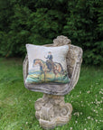 Munnings "Lady Munnings on a Bay Hunter" Square Cushion