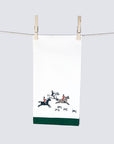 Pomegranate Embroidered Hunt Tea Towel