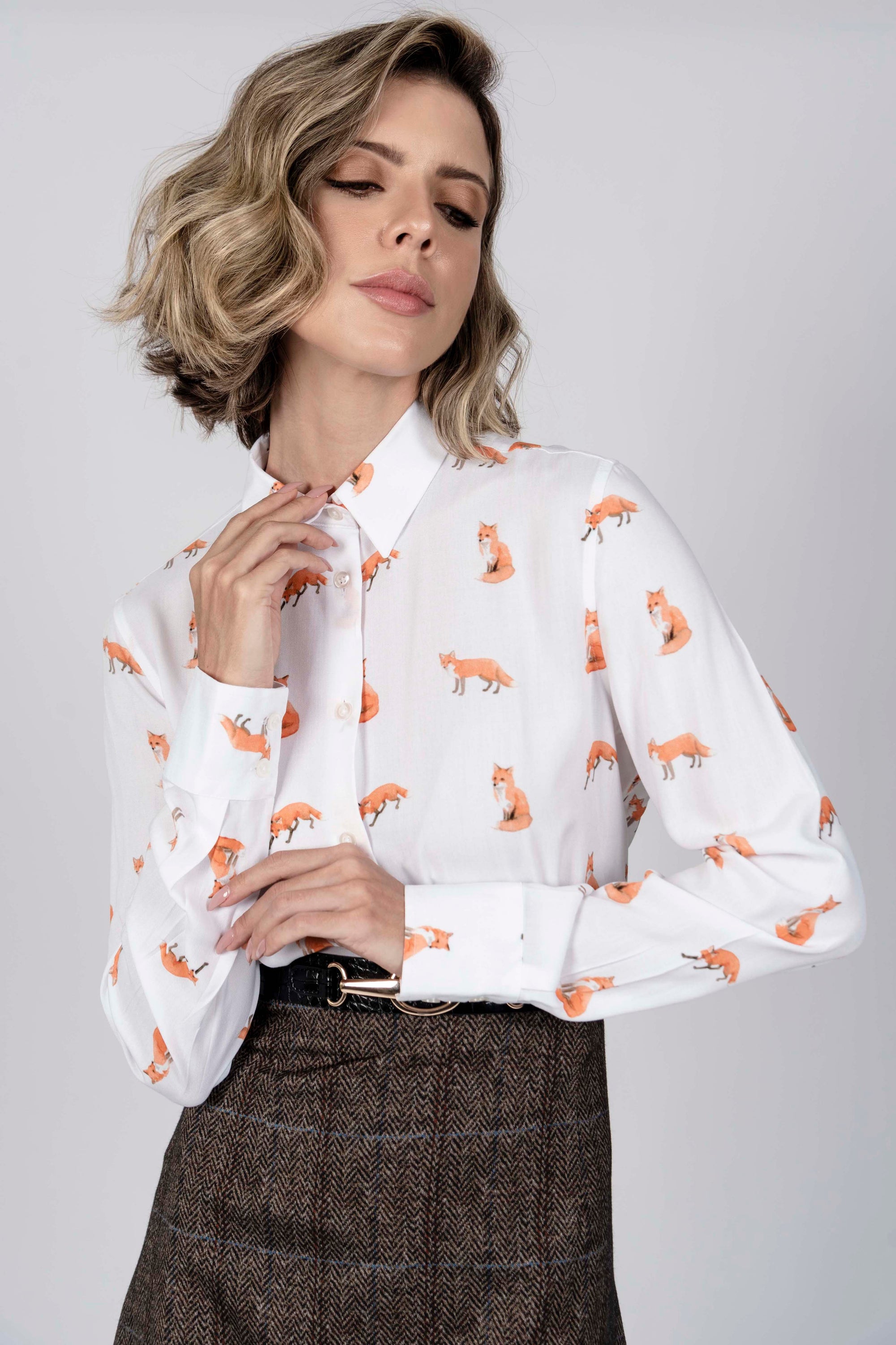 Hartwell Lydia Ladies Foxes Print Shirt