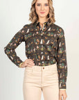 Hartwell Layla Brown Hunting Print Shirt