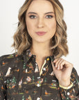 Hartwell Layla Brown Hunting Print Shirt