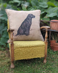 Cecil Aldin Black Labrador Large Square Cushion