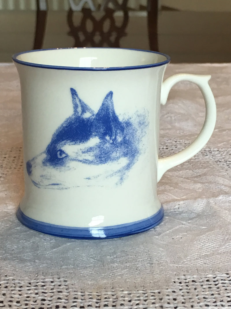 Muffet Monro Blue & White Mug - Various Wildlife Designs