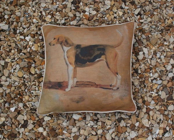 Munnings "Study of  Pytchley Foxhound" Square Cushion