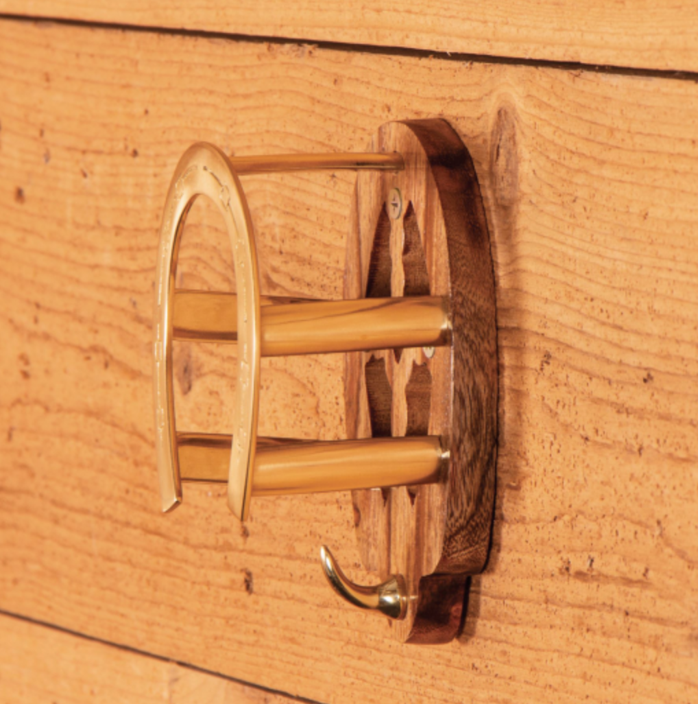 Berlin Brass &amp; Wood Fancy Horseshoe Bridle Hanger