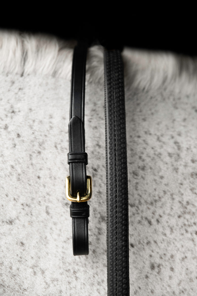 Glaze & Gordon Full Rubber Reins With Buckle Ends