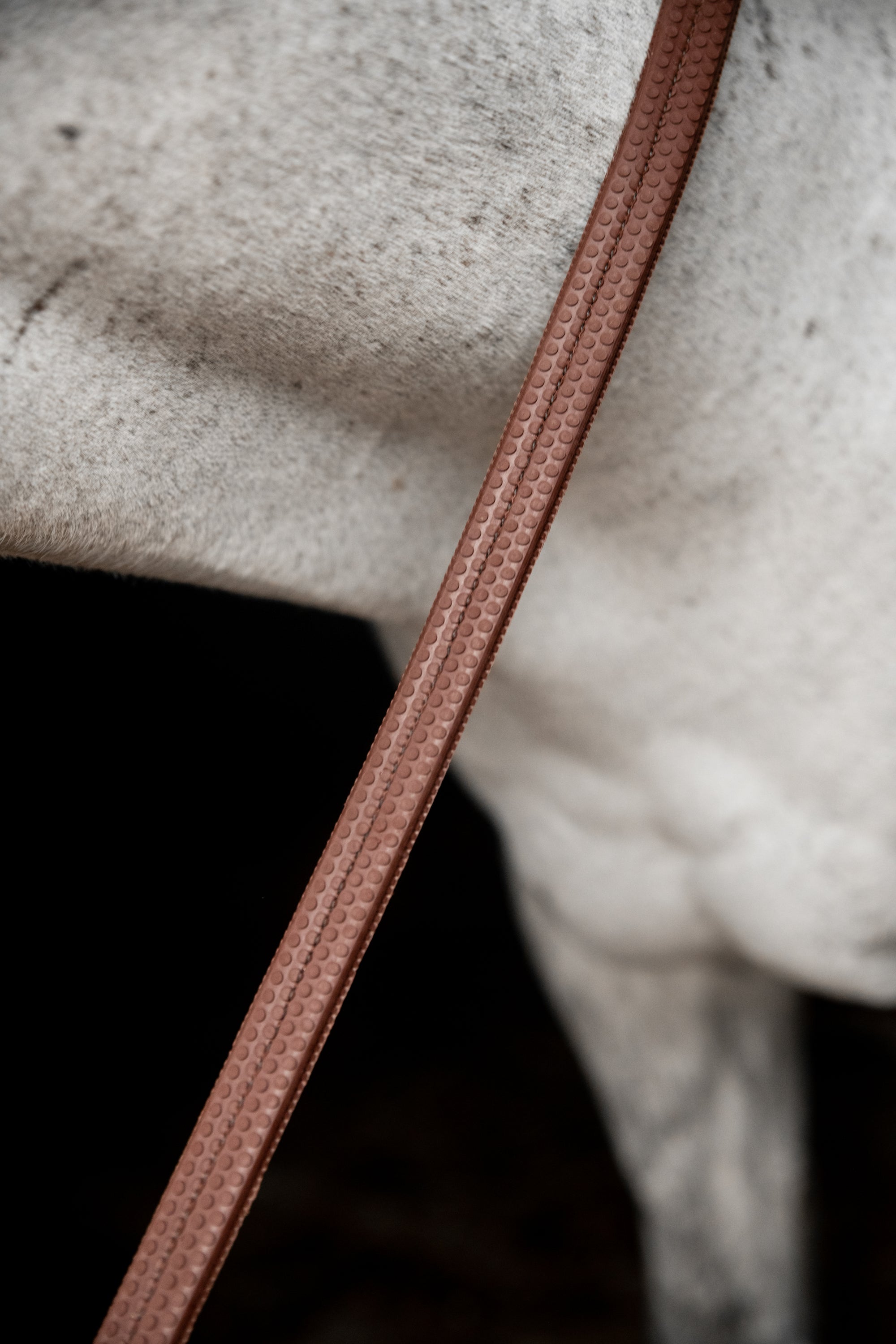 Glaze &amp; Gordon Luxury Full Rubber Reins With Brass Buckle Ends