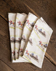 Glaze & Gordon 'The Hunt Jump' Set of 4 Napkins