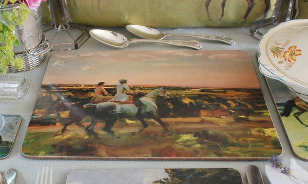Munnings "Two Lady Riders Under an Evening Sky" Serving Mat