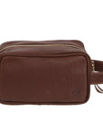 Glaze & Gordon Sullivan Leather Wash Bag - Handmade