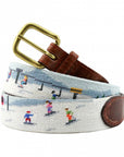 Smathers & Branson Ski Scene Needlepoint Belt