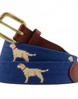 Smathers & Branson Yellow Labrador Needlepoint Belt