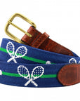 Smathers & Branson Crossed Tennis Racquets Needlepoint Belt