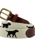 Smathers & Branson Black Labrador Needlepoint Belt