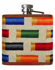 Smathers & Branson Rainbow Cartridge Needlepoint Hip Flask