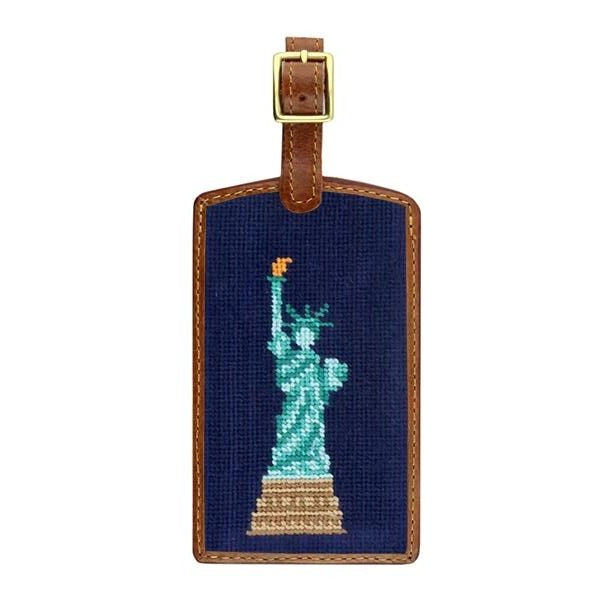 Smathers & Branson Statue of Liberty Needlepoint Luggage Tag