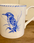 Muffet Monro Blue & White Straight Sided Mug - Various Wildlife Designs