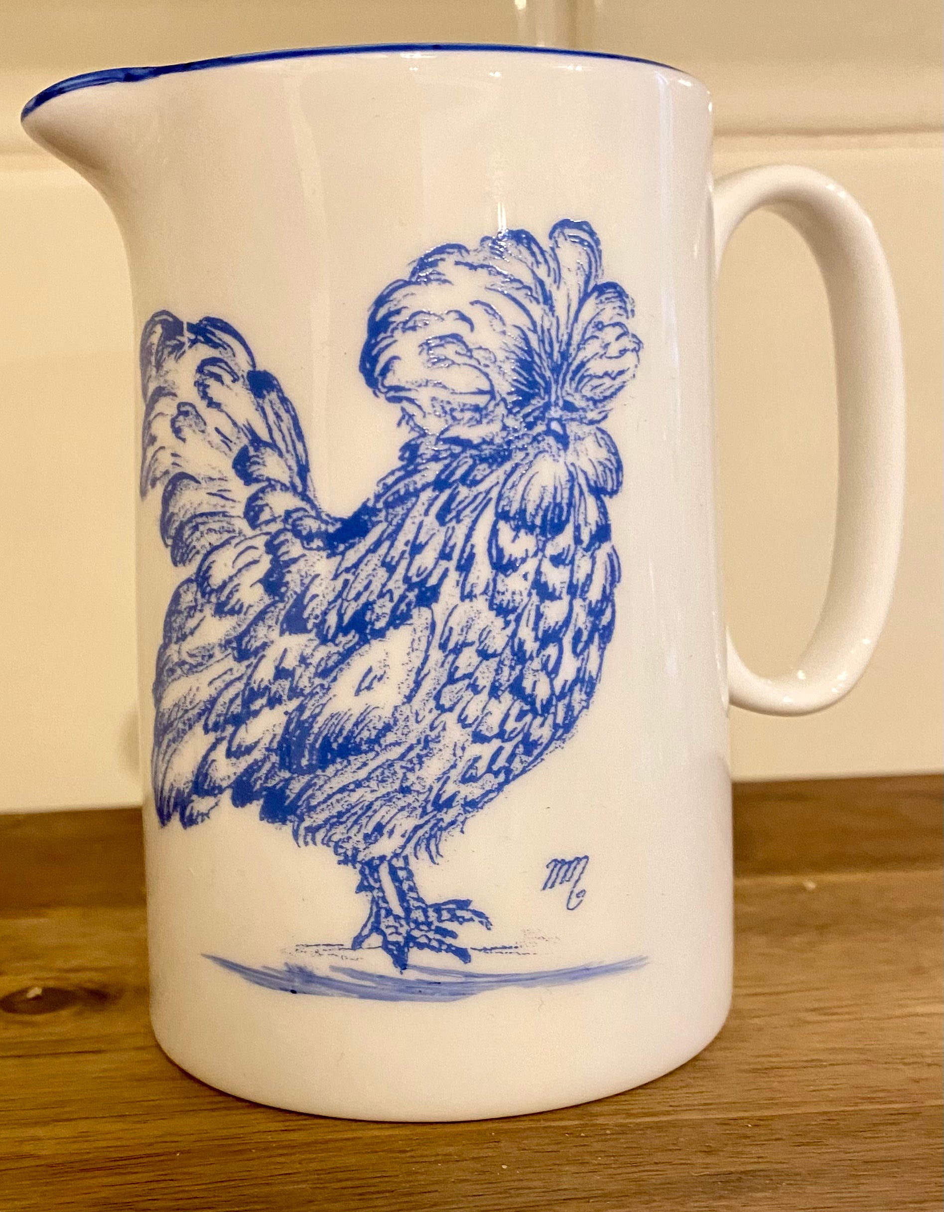 Muffet Monro Blue &amp; White Half Pint Jug - Various Wildlife Designs