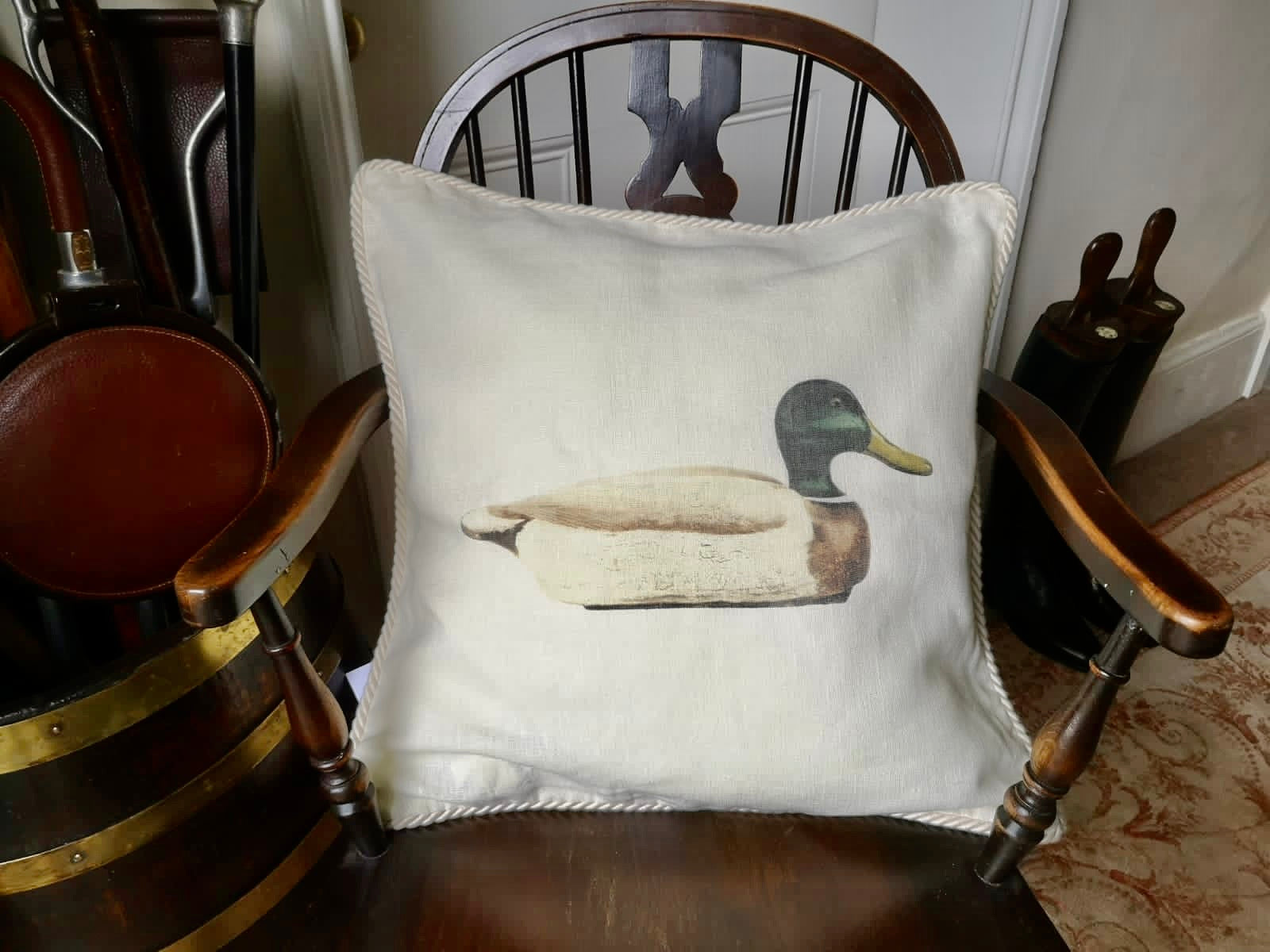 Ox Bow Decor Mallard Duck Cord Edge Cushion