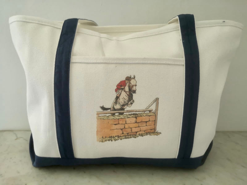 Ox Bow Decor Jumping the Fence Large Tote Bag