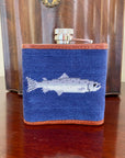 Glaze & Gordon Salmon Needlepoint Hip Flask - 15% of sales go to the Atlantic Salmon Trust