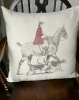 Ox Bow Decor Horse & Hounds Knife Edge Cushion