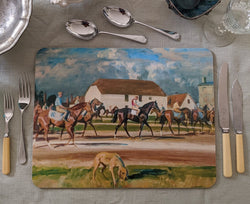 Munnings "Horses with Stable Lads at Newmarket" Serving Mat