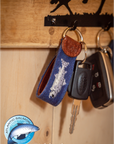 Glaze & Gordon Salmon Needlepoint Key Fob - 15% of sales go to the Atlantic Salmon Trust