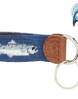 Glaze & Gordon Salmon Needlepoint Key Fob - 15% of sales go to the Atlantic Salmon Trust