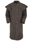 Outback Unisex Long Oilskin Coat - The Low Rider Duster - Brown