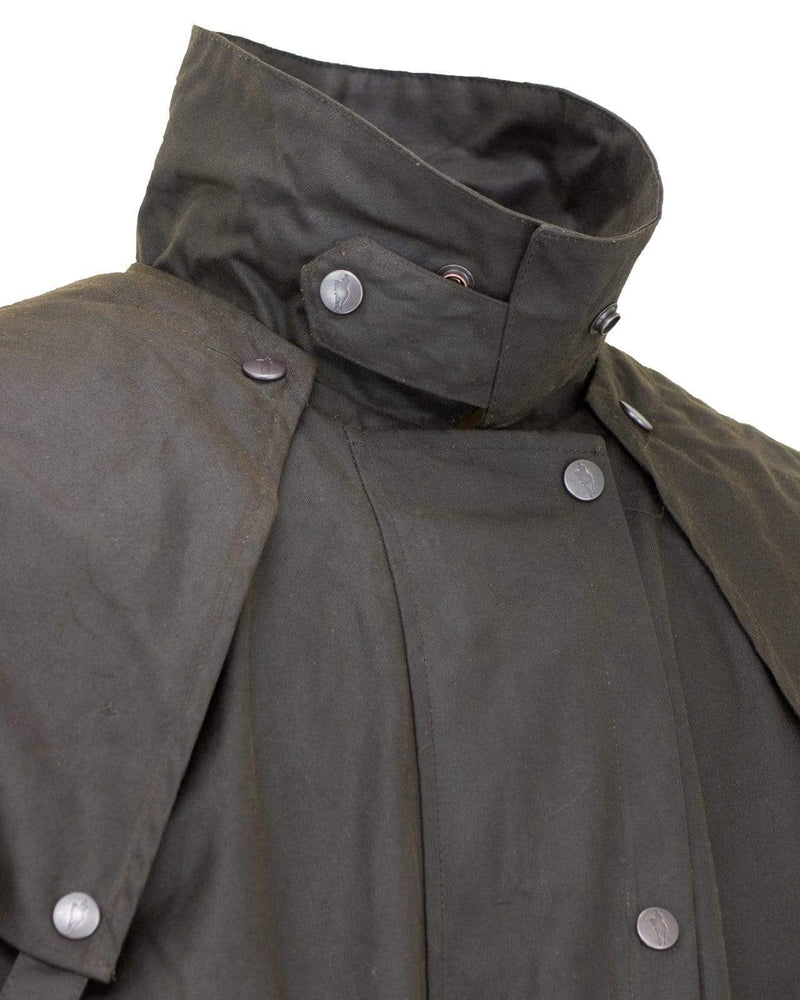 Outback Unisex Long Oilskin Coat - The Low Rider Duster - Brown