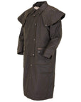 Outback Unisex Long Oilskin Coat - The Low Rider Duster - Brown