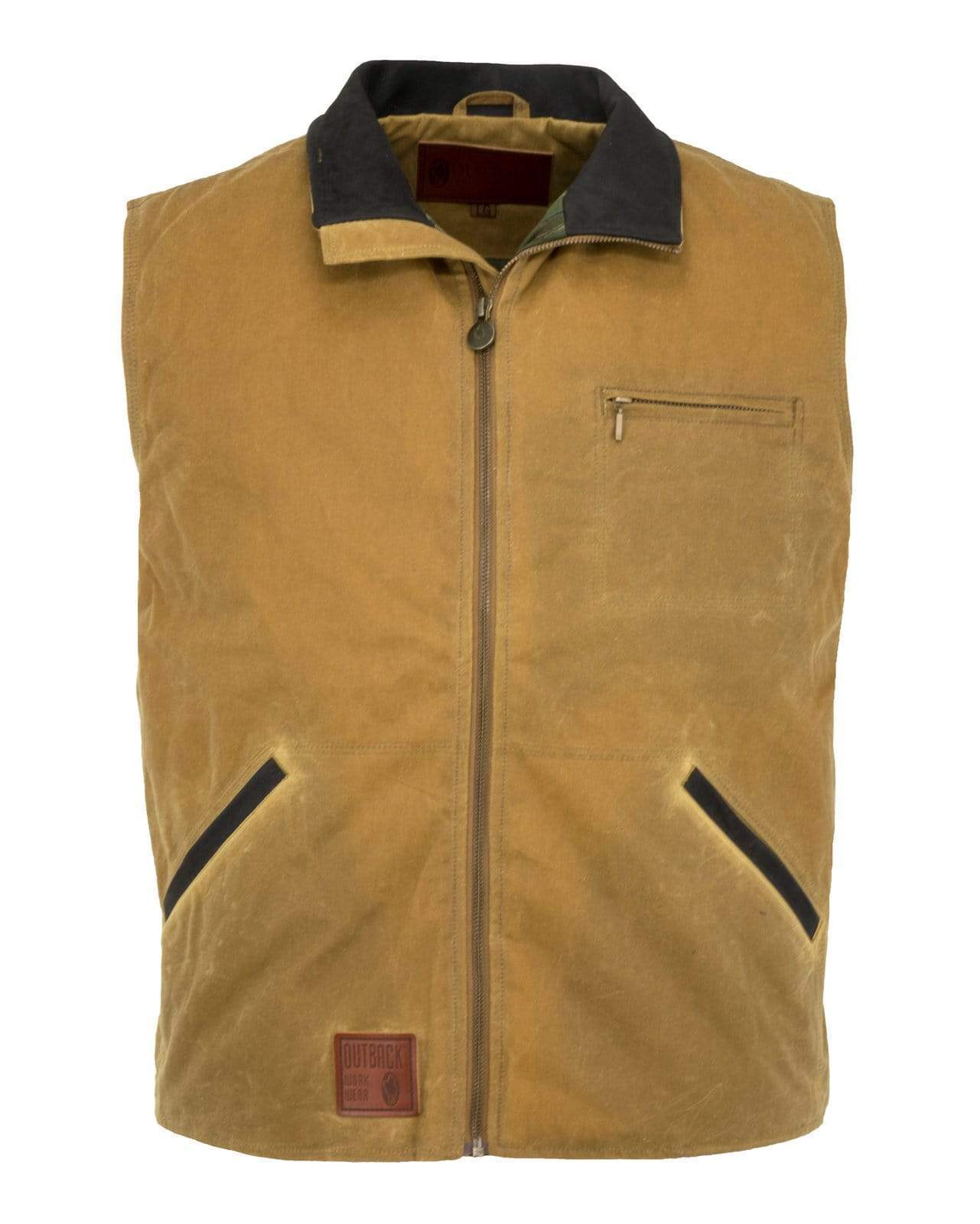 Outback Unisex Waterproof Oilskin Gilet - The Sawbuck