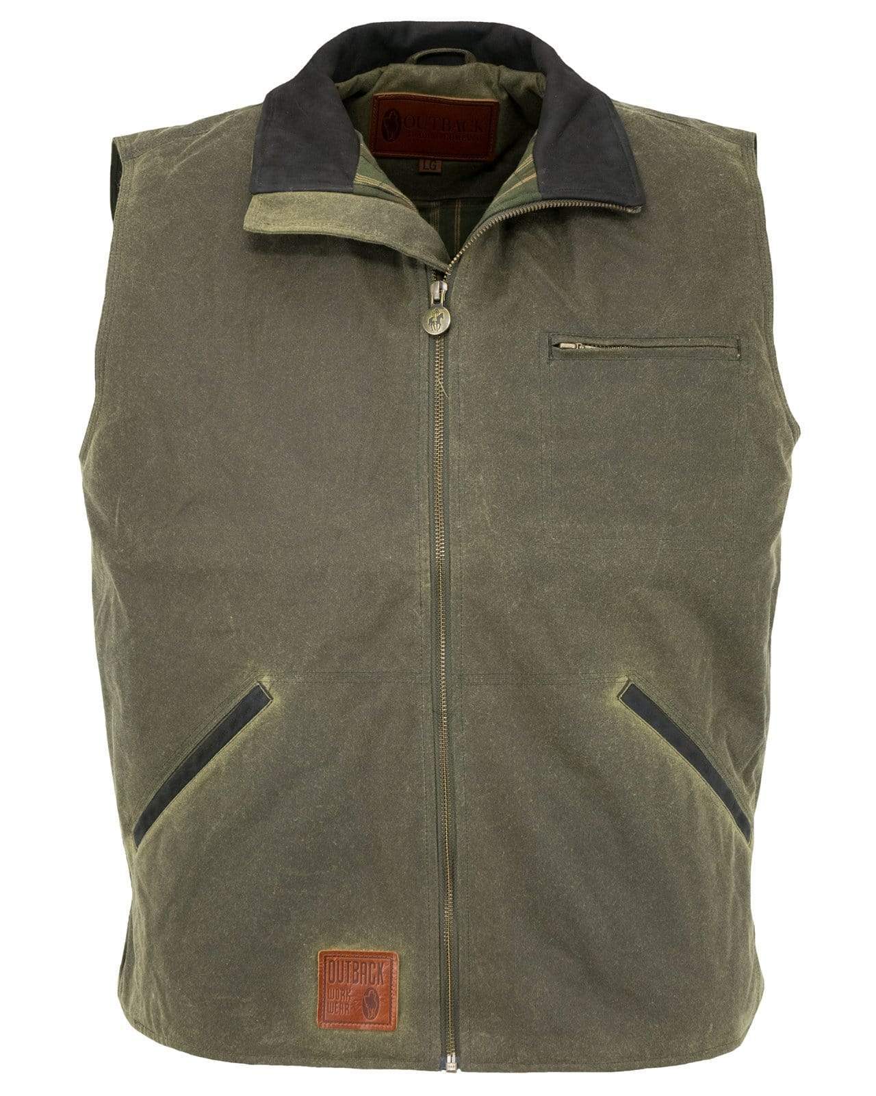 Outback Unisex Waterproof Oilskin Gilet - The Sawbuck